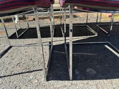 Milo Baughman Fantastic Set 6 Milo Baughman Thin Chrome Frame Dining Chair Mid Century Modern
