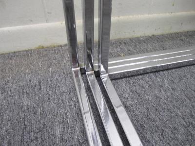 Milo Baughman Fantastic Set of Milo Baughman Chrome Nesting Tables Mid Century Modern