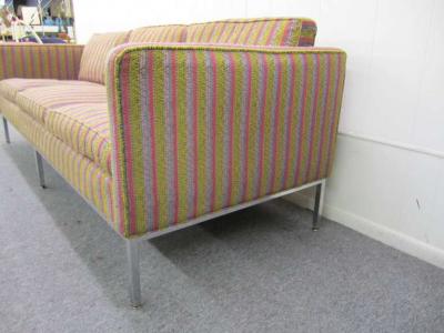 Milo Baughman Fantastic Signed Milo Baughman Chrome Three Seat Sofa Mid Century Modern