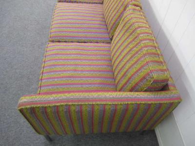 Milo Baughman Fantastic Signed Milo Baughman Chrome Three Seat Sofa Mid Century Modern