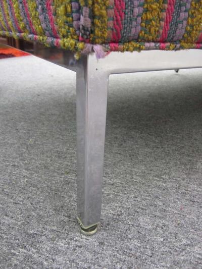 Milo Baughman Fantastic Signed Milo Baughman Chrome Three Seat Sofa Mid Century Modern
