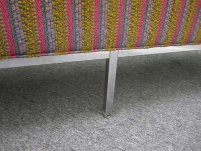 Milo Baughman Fantastic Signed Milo Baughman Chrome Three Seat Sofa Mid Century Modern