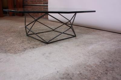 Milo Baughman Geometric Bronze Coffee Table by Milo Baughman for Directional