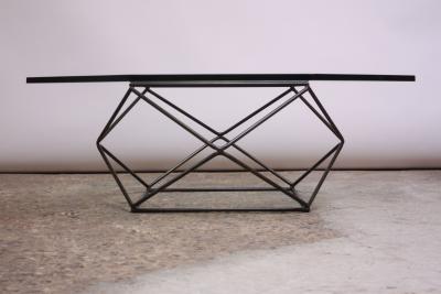 Milo Baughman Geometric Bronze Coffee Table by Milo Baughman for Directional