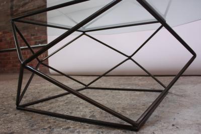 Milo Baughman Geometric Bronze Coffee Table by Milo Baughman for Directional