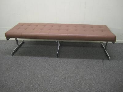 Milo Baughman Gorgeous Milo Baughman Style Long Chrome Bench Mid Century Modern