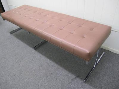 Milo Baughman Gorgeous Milo Baughman Style Long Chrome Bench Mid Century Modern