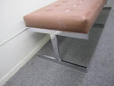 Milo Baughman Gorgeous Milo Baughman Style Long Chrome Bench Mid Century Modern