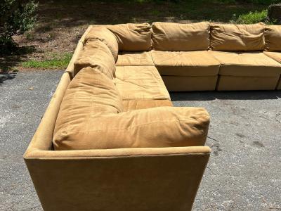 Milo Baughman Handsome Milo Baughman style Selig 6 Piece Cube Sofa Sectional Mid Century
