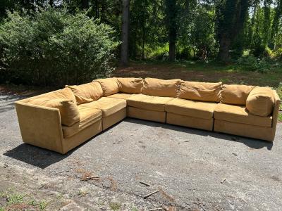 Milo Baughman Handsome Milo Baughman style Selig 6 Piece Cube Sofa Sectional Mid Century