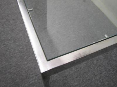 Milo Baughman Handsome Pair of Milo Baughman Chrome Square Side End Tables Mid century Modern
