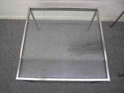 Milo Baughman Handsome Pair of Milo Baughman Chrome Square Side End Tables Mid century Modern