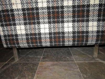 Milo Baughman Handsome Pair of Milo Baughman Style Plaid Chrome Cube Lounge Chairs