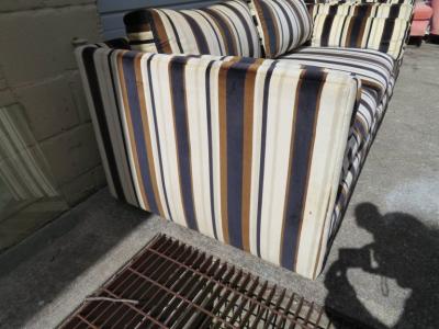 Milo Baughman Handsome Pair of Milo Baughman Style Tuxedo Loveseat Sofa Mid Century Modern