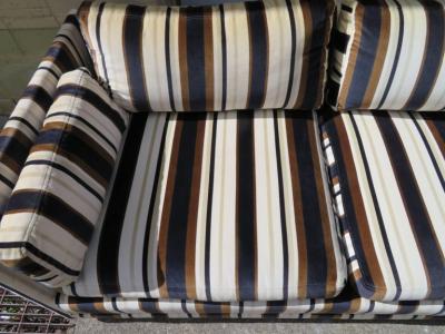 Milo Baughman Handsome Pair of Milo Baughman Style Tuxedo Loveseat Sofa Mid Century Modern