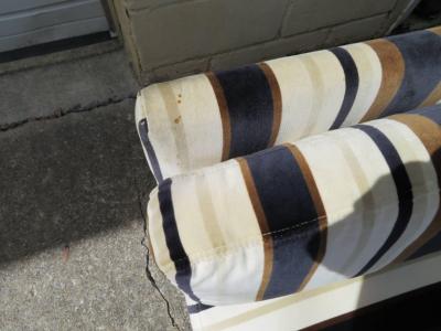 Milo Baughman Handsome Pair of Milo Baughman Style Tuxedo Loveseat Sofa Mid Century Modern