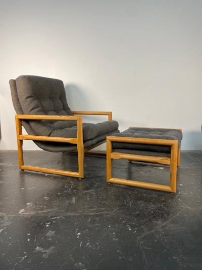 Milo Baughman High Back Scoop Lounge Chair attributed to Milo Baughman