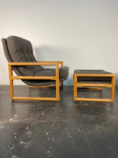 Milo Baughman High Back Scoop Lounge Chair attributed to Milo Baughman