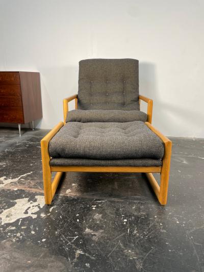 Milo Baughman High Back Scoop Lounge Chair attributed to Milo Baughman