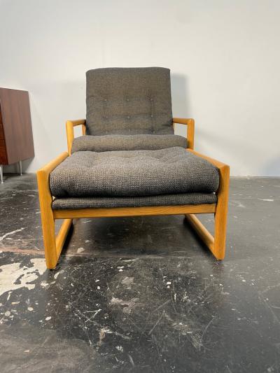 Milo Baughman High Back Scoop Lounge Chair attributed to Milo Baughman