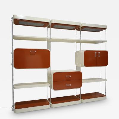 Milo Baughman Laminate and Lucite Modular Wall Unit Etagere Dry Bar Milo Baughman Style