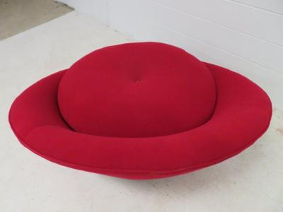 Milo Baughman Large Scale Milo Baughman Round Circular Chaise Lounge Chair Mid Century Modern