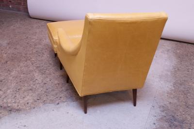 Milo Baughman Leather and Walnut Milo Baughman for James Inc Lounge Chair and Ottoman