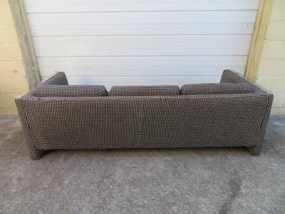 Milo Baughman Lovely Chunky Chrome Milo Baughman Style Mid Century Modern Sofa