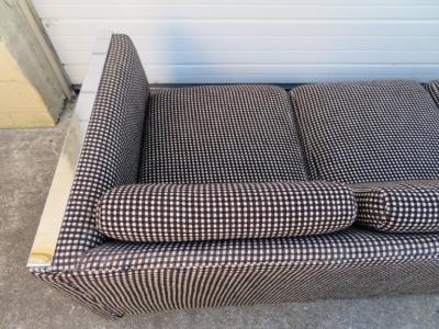Milo Baughman Lovely Chunky Chrome Milo Baughman Style Mid Century Modern Sofa