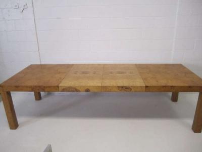 Milo Baughman Lovely Milo Baughman Burl Olivewood Dining Table Mid century Modern