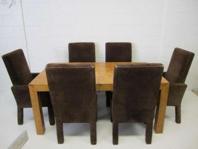 Milo Baughman Lovely Milo Baughman Burl Olivewood Dining Table Mid century Modern