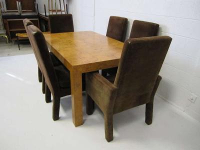 Milo Baughman Lovely Milo Baughman Burl Olivewood Dining Table Mid century Modern