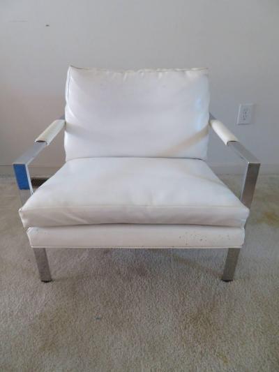 Milo Baughman Lovely Milo Baughman Chrome Flatbar Lounge Chair Mid Century Modern
