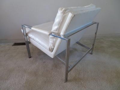 Milo Baughman Lovely Milo Baughman Chrome Flatbar Lounge Chair Mid Century Modern