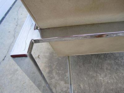 Milo Baughman Lovely Pair of Milo Baughman Chrome Cube Chairs Mid Century Modern