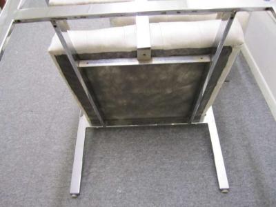 Milo Baughman Lovely Pair of Milo Baughman Thayer Coggin Tufted Chrome Lounge Chairs