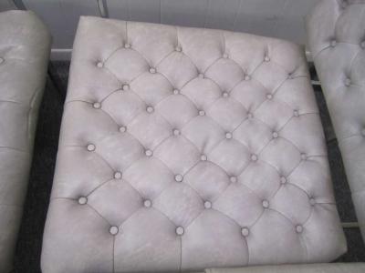 Milo Baughman Lovely Pair of Milo Baughman Thayer Coggin Tufted Chrome Lounge Chairs