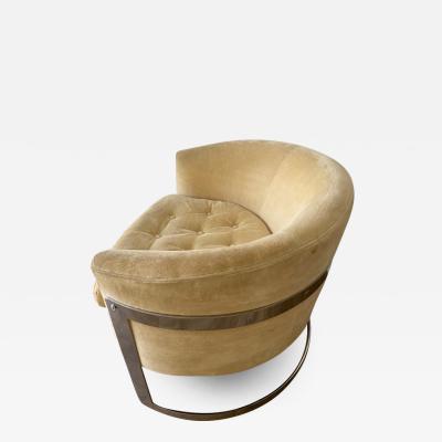 Milo Baughman MILO BAUGHMAN CHROME BARREL BACK CLUB CHAIR
