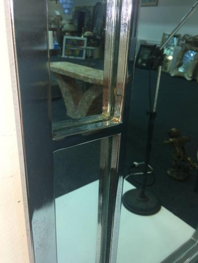 Milo Baughman MODERN CHROME RECTAGULAR AND OCTAGONAL MIRROR BY MILO BAUGHMAN