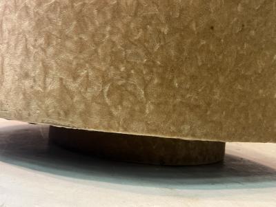 Milo Baughman MODERN LARGE SCALE CRUSHED VELVET SWIVEL CHAIRS BY MILO BAUGHMAN