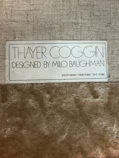 Milo Baughman MODERN LARGE SCALE CRUSHED VELVET SWIVEL CHAIRS BY MILO BAUGHMAN