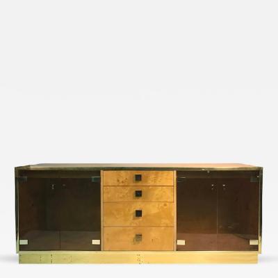 Milo Baughman Magnificent Burl Wood Four Drawer Sideboard or Credenza by Milo Baughman