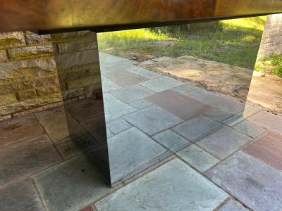 Milo Baughman Magnificent Milo Baughman Burl Chrome Dining Table Mid Century Modern