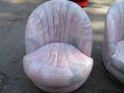 Milo Baughman Magnificent Pair Milo Baughman Thayer Coggin Swivel Chrome Rocker Chairs