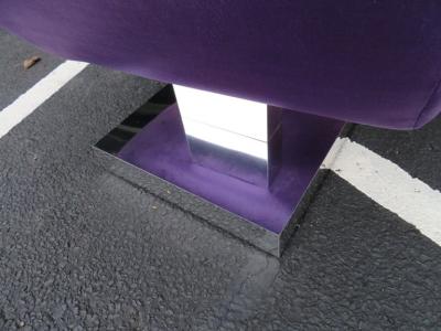 Milo Baughman Magnificent Pair of Restored Milo Baughman Chrome Cube Slipper Lounge Chairs