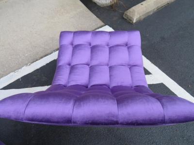 Milo Baughman Magnificent Pair of Restored Milo Baughman Chrome Cube Slipper Lounge Chairs