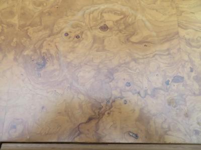 Milo Baughman Marvelous Milo Baughman Burled Olive Wood Chrome Credenza Mid Century Modern