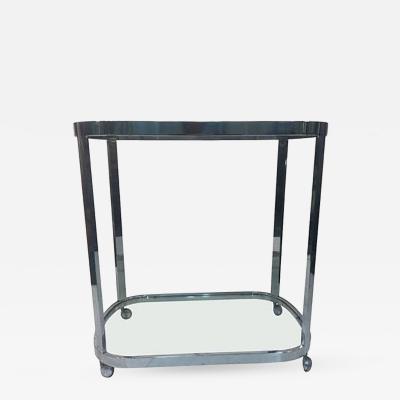 Milo Baughman Marvelous Milo Baughman Chrome and Glass Bar Cart
