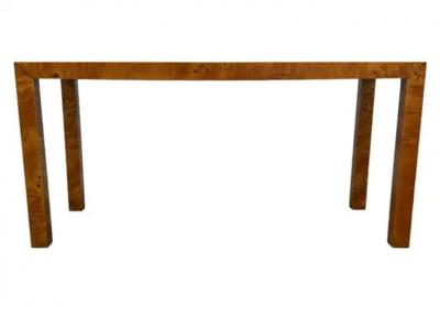 Milo Baughman Mid Century Modern Burl Parsons Console Table Sofa Table or Low Profile Desk