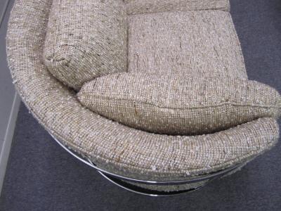 Milo Baughman Mid Century Modern Fabulous Milo Baughman Curved Chrome Bar Sofa